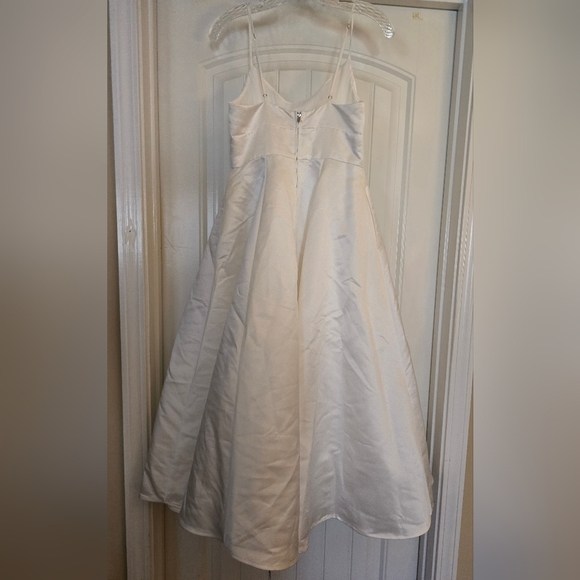 BHLDN White Spaghetti Strap Wedding Event Dress - Picture 3 of 5